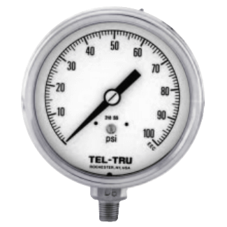 Tel-Tru 1% Stainless Steel Pressure Gauge, Model 31